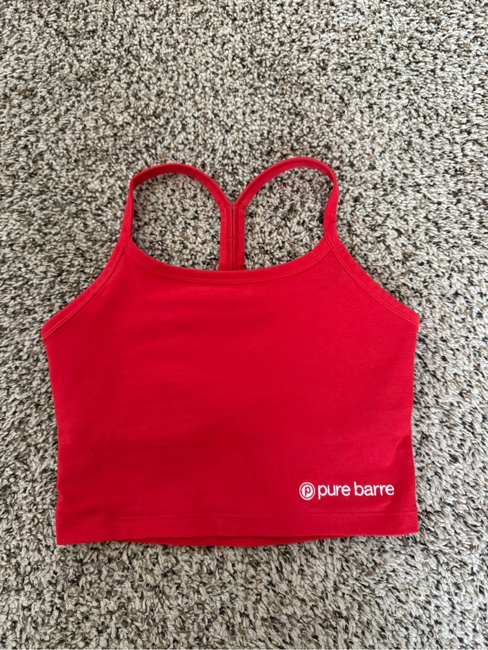 Pure Barre Beyond Yoga Red Crop Tank Top⭐️ Used-like new (worn once) ⭐️ Size XS